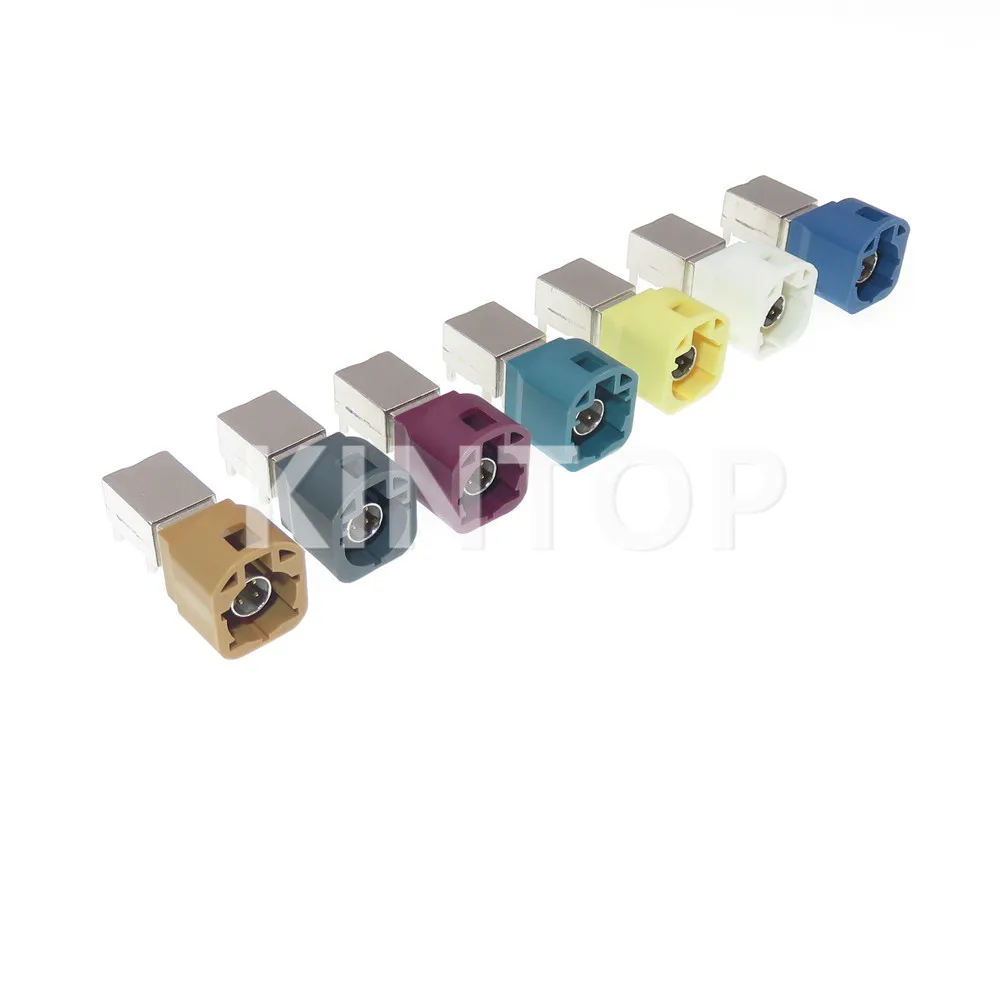 

1 Set LVDS 4 Pins AC Assembly PCB Connector Bent Pin Auto Male HSD Socket Universal Car Fakra Plug