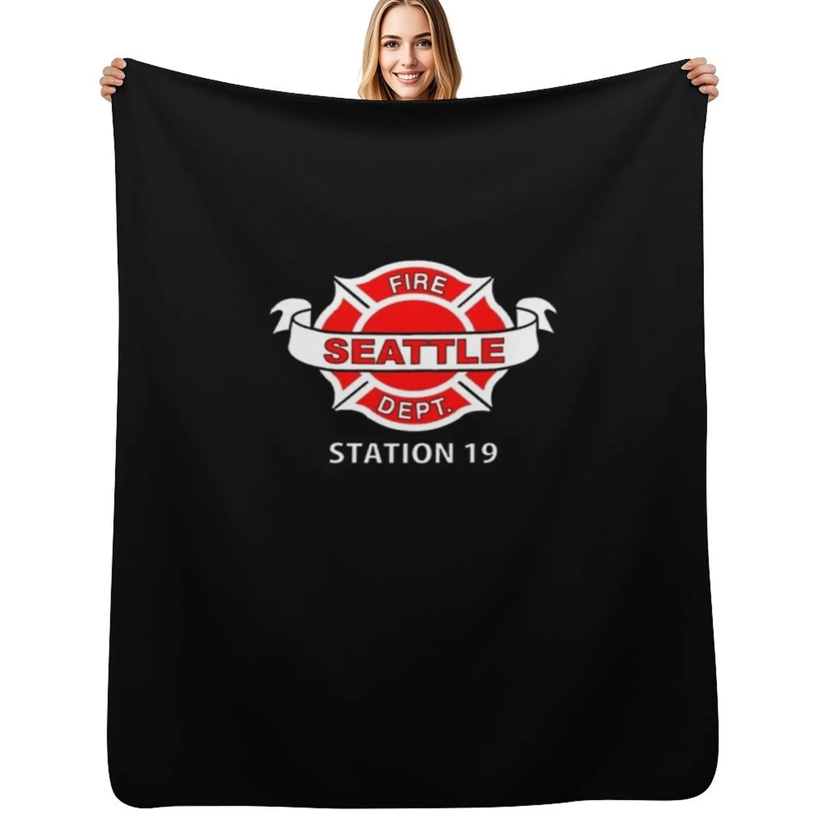 Station 19 Work Logo Classic Classic T-Shirt Throw Blanket Travel Soft Plaid Bed Fashionable Sofa Throw Bed Summer Blankets
