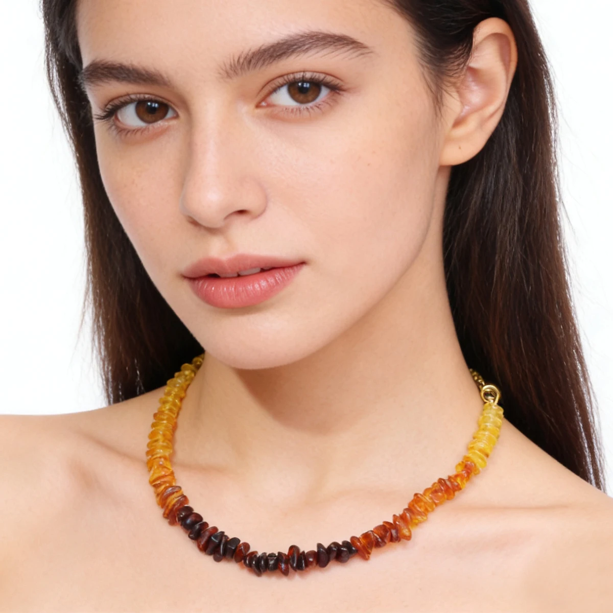 2026 New Gradient Amber Necklace Unisex 100% Genuine Amber Original Unique Natural Stone Can Used DIY Earrings Bracelets Jewelry