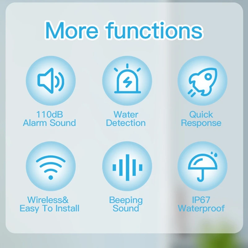 Water Immersing Sensor IP67 Water Immersing Sensor Tuya Zigbee Flood Water Leak Detector Smart