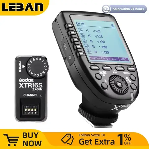 Godox XPro-N Flash Trigger Transmitter with Professional Function Support I-TTL + XTR-16S Receiver  for Godox V850 V860N