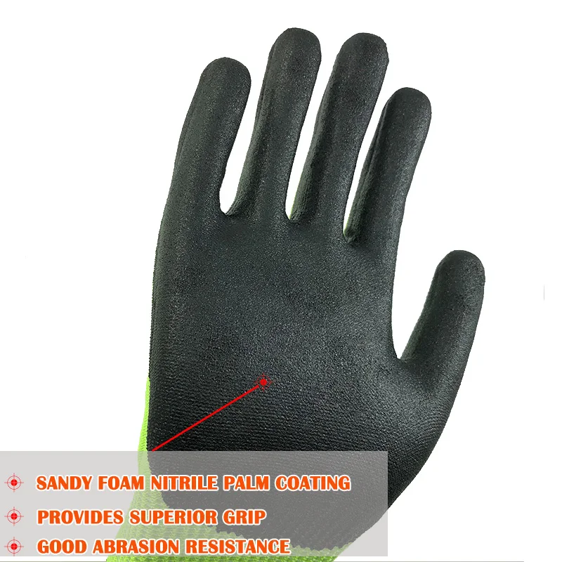 NMShield 1/2/5/10/12 Pairs Grade 5 HPPE Anti-Cut Gloves Gardening Anti-Cut Knitted Wear-Resistant Glass Building Cutting Gloves