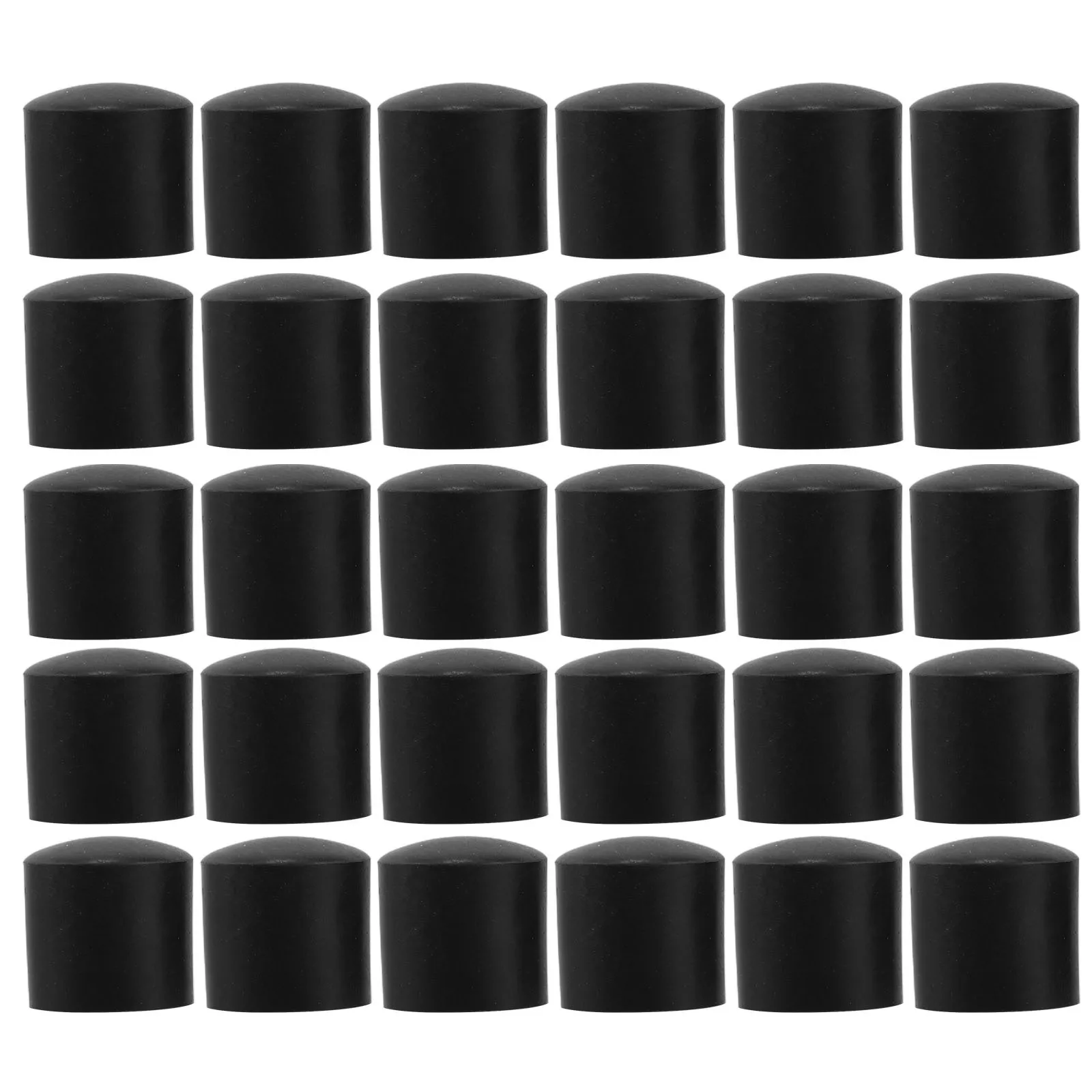 

30Pcs Rubber End Caps Flexible Protective Tube Covers for Table Legs Furniture Rods Round Pipe Caps Shockproof Antislip Tubing
