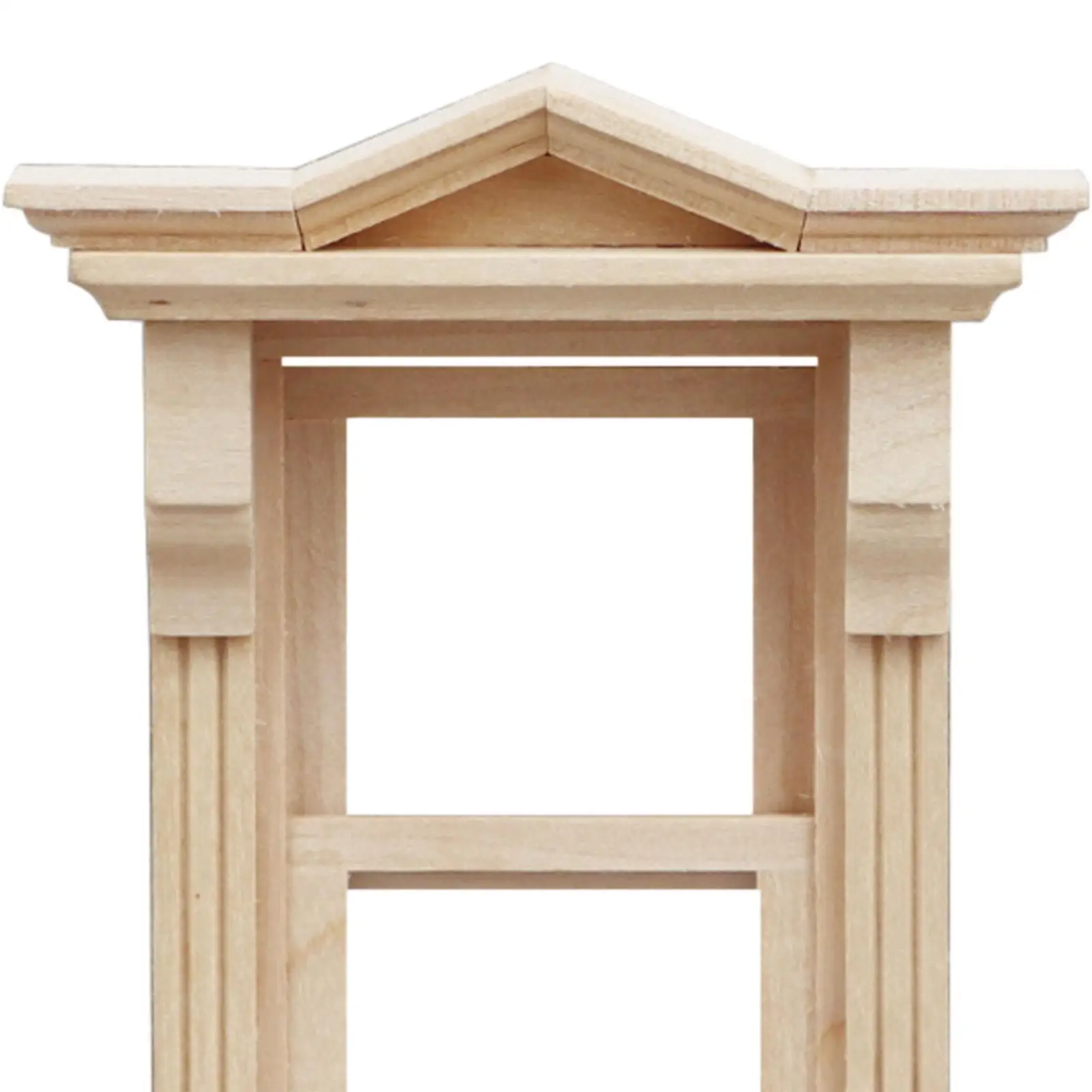 Fenêtres en bois à l'échelle 1: 12, meubles de maison de poupée faits à la main, Mini artisanat en bois pour décoration de scène Miniature Diorama