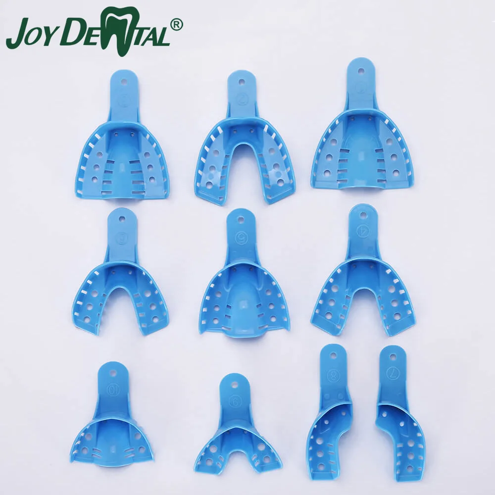 JOY DENTAL Impression Tray Durable Impression Tool Blue 5 Pairs/Pack