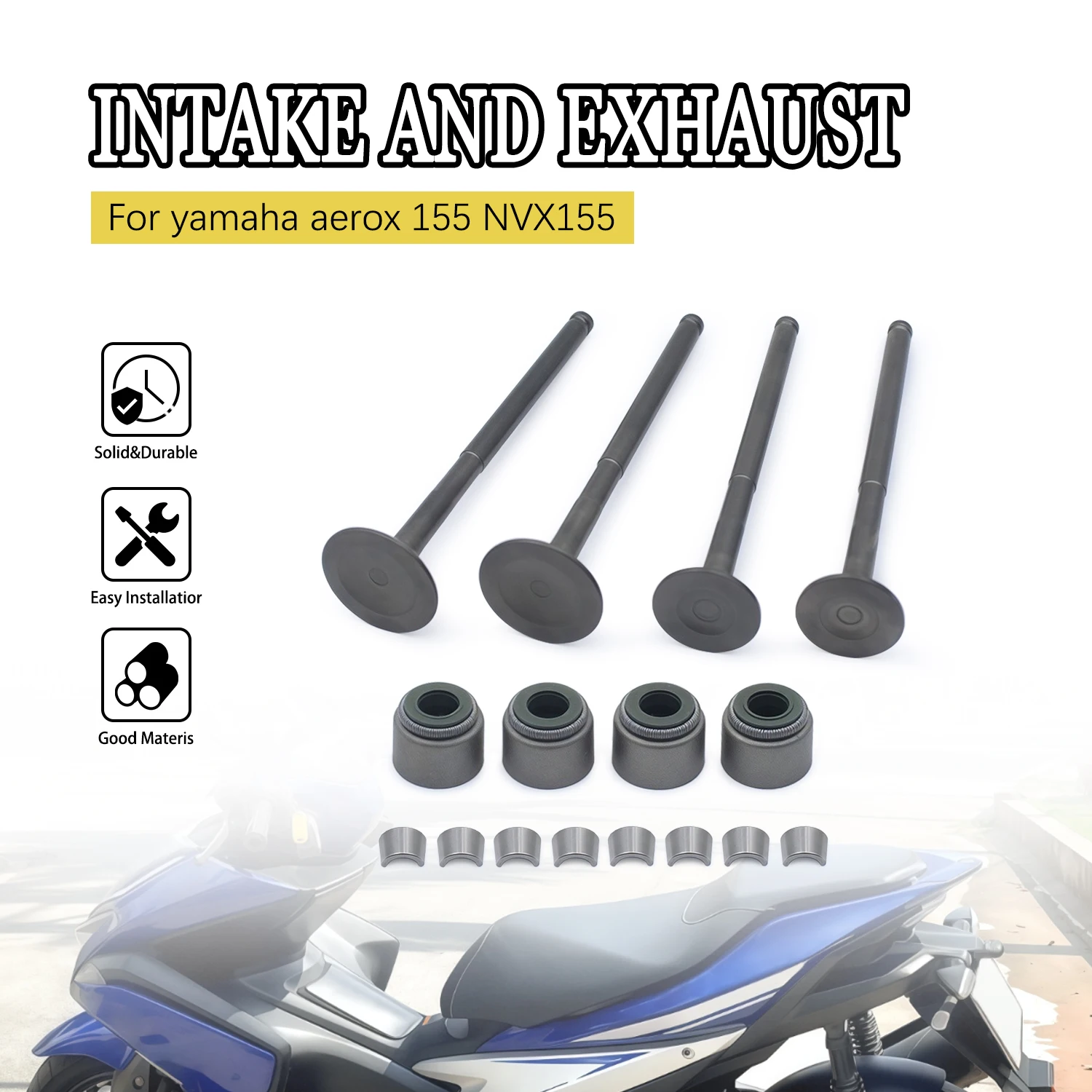 

Intake Valve Stem kit For Yamaha NVX 155 nvx155 N-MAX 155 AEROX 155 Motorcycle Engine Parts Valve Stem