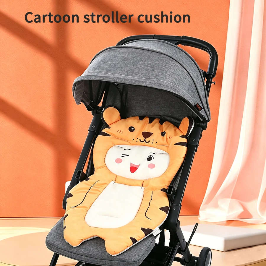 

1Pc Baby Stroller Cushion, Universal Cushion for Baby Safety Seats, Cute Tiger Design, Breathable and Skin-Friendly, Machine Washable Safety Seat Cushion, Breathable Cotton Cushion for All Seasons