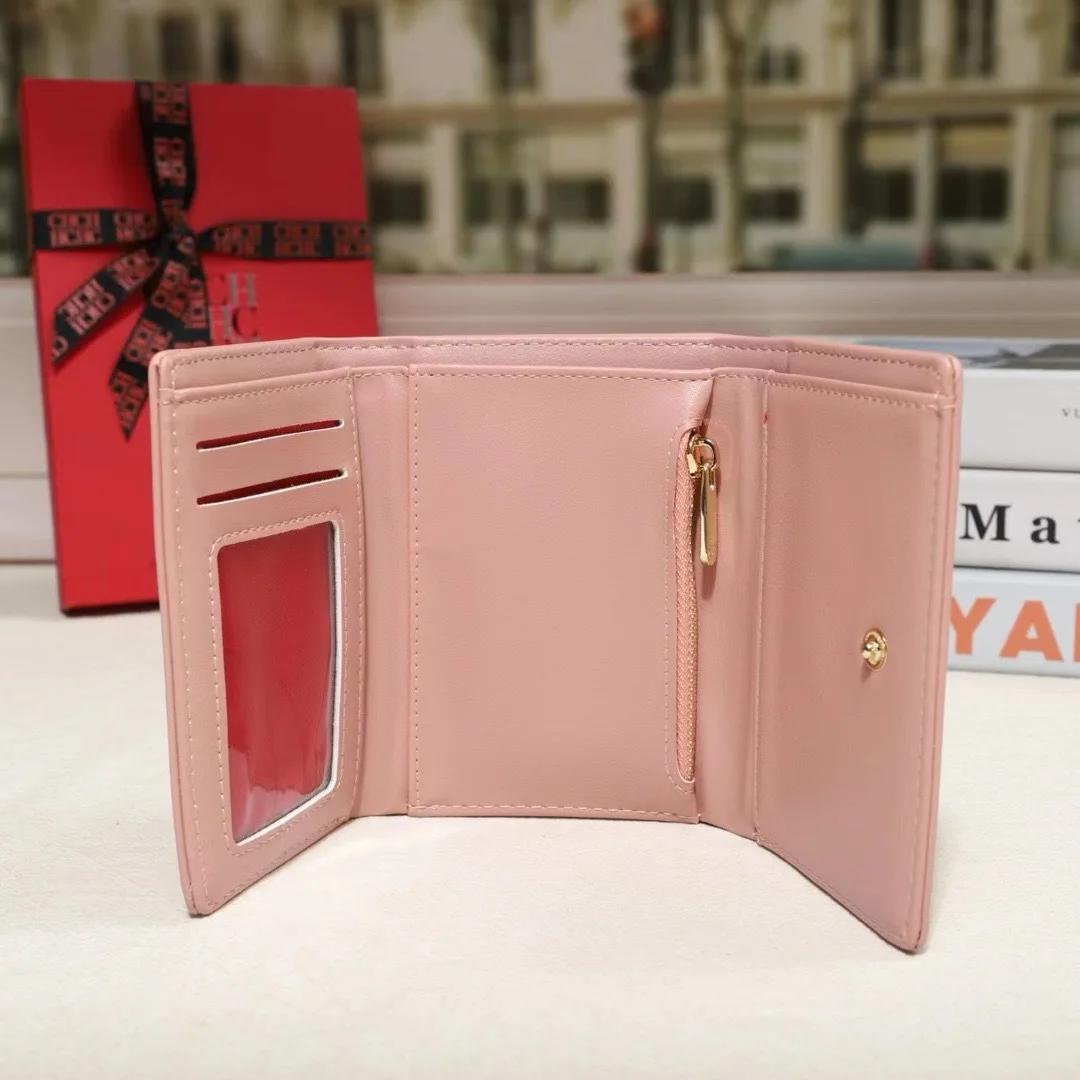 Cartera de mano con cremallera para mujer, pulsera con múltiples compartimentos y ranuras para tarjetas, bolso cuadrado de moda, monedero con bloqueo RFID