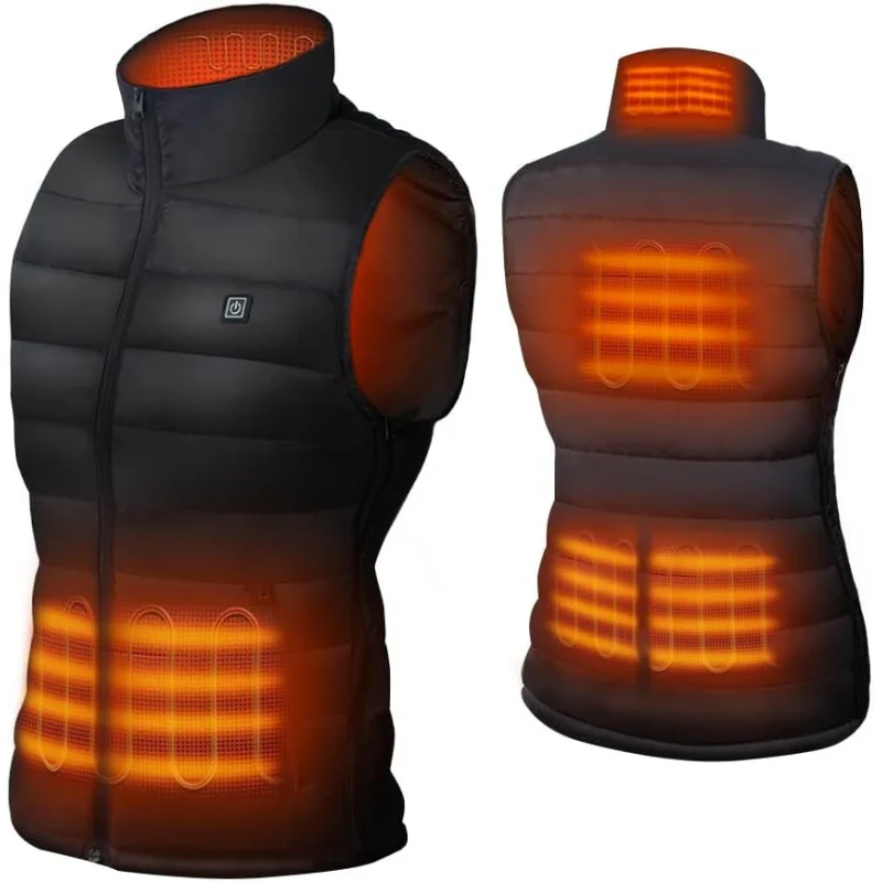 Heated Vest, Lightweight Heating Vest, 3 Heat Levels, 6 Heat Zones, Adjustable Size (Battery Not Included)