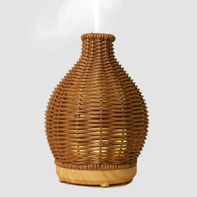Rattan Weaving Air Humidifiers USB  and Decoration Vase Shape Fragrance Diffuser Ultrasound Essential Oils Small Appliances