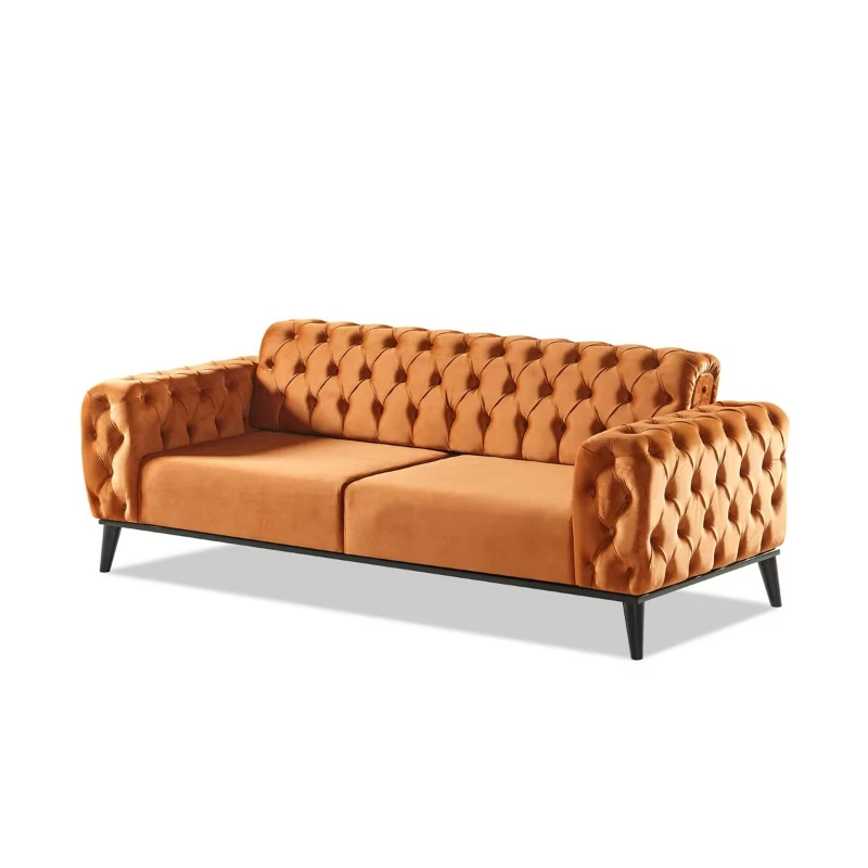Convertible retractable modern style sofa set with pop-up locker