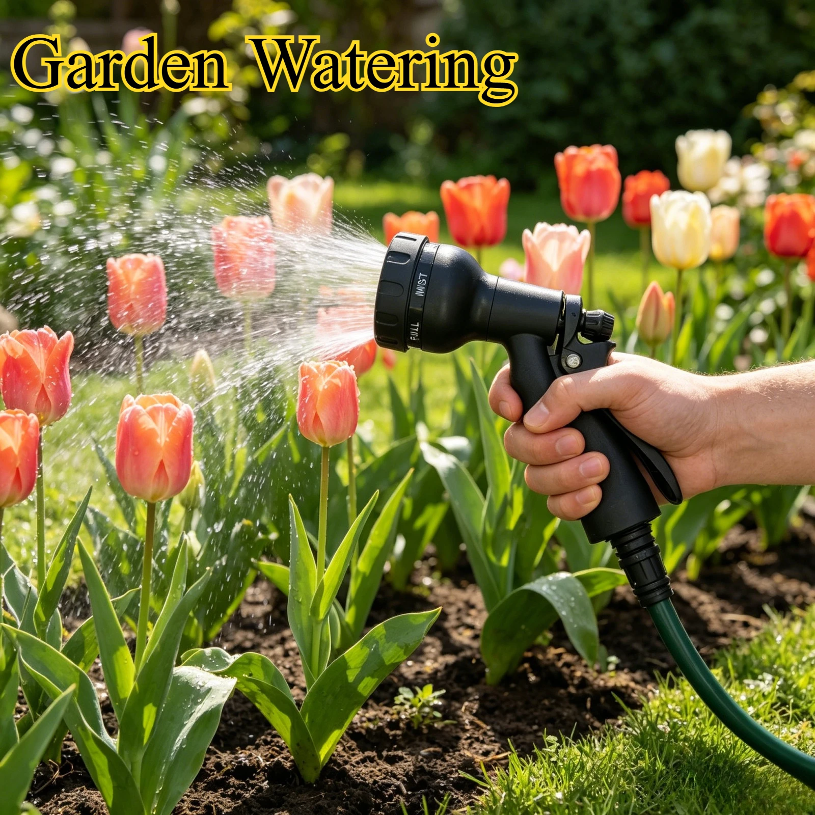 Functional Garden Hose Nozzle Garden Watering Car Wash Adjustable Glue Spray Water Gun for Plant Watering & Outdoor Cleaning
