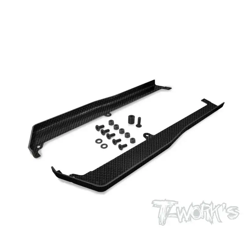 Original T Works TO-338-B74.2 Carbon Fiber Side Guards ( For Team Associated RC10 B74.2 /74.1/74 ) Rc Tool