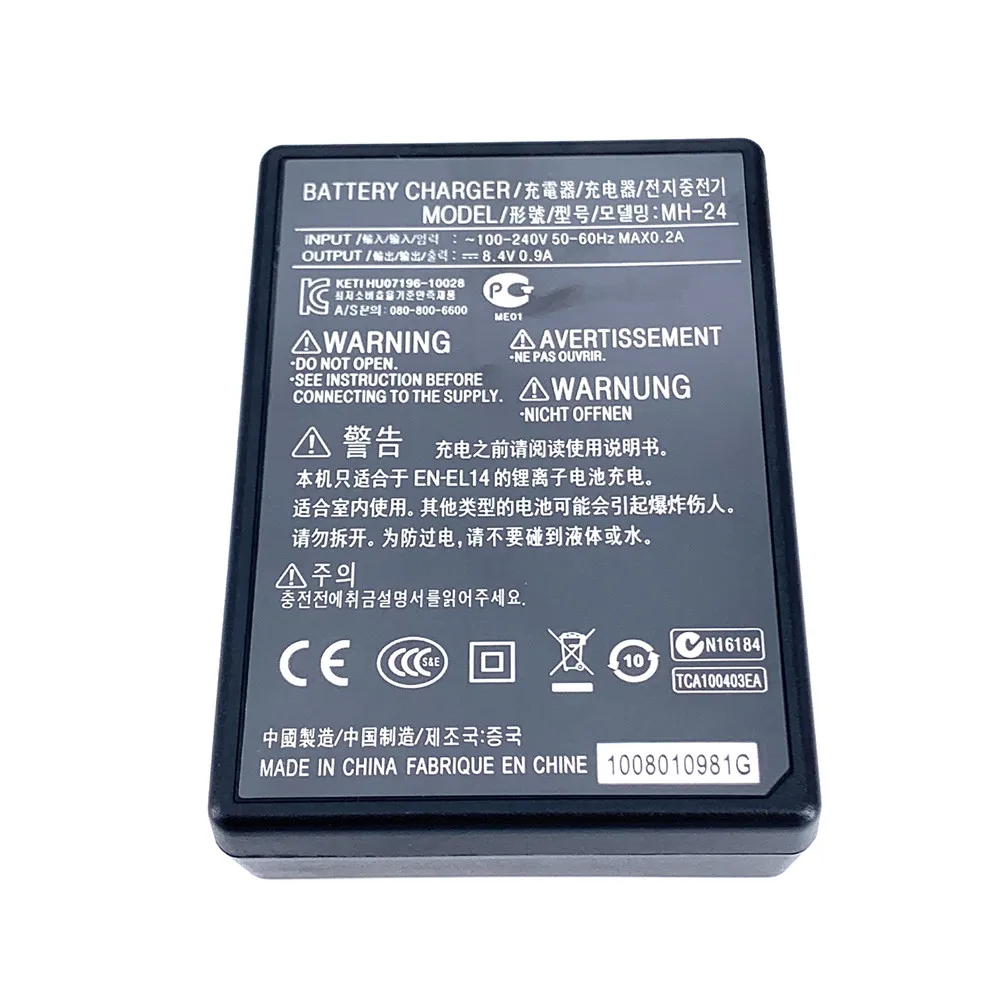 EN-EL14 ENEL14กล้องเปลี่ยน MH-24 MH24สำหรับ Nikon D5600 D5500 D5300 D5200 D5100 P7100 P7700 P7800 D3100 D3200