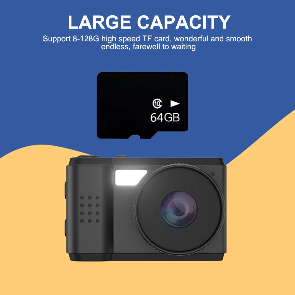 Mini Camera With Screen Indoor Home Outdoor Sport HD 1080p Portable Vintage Very Small Camcorder Video Recorder Support TF Card