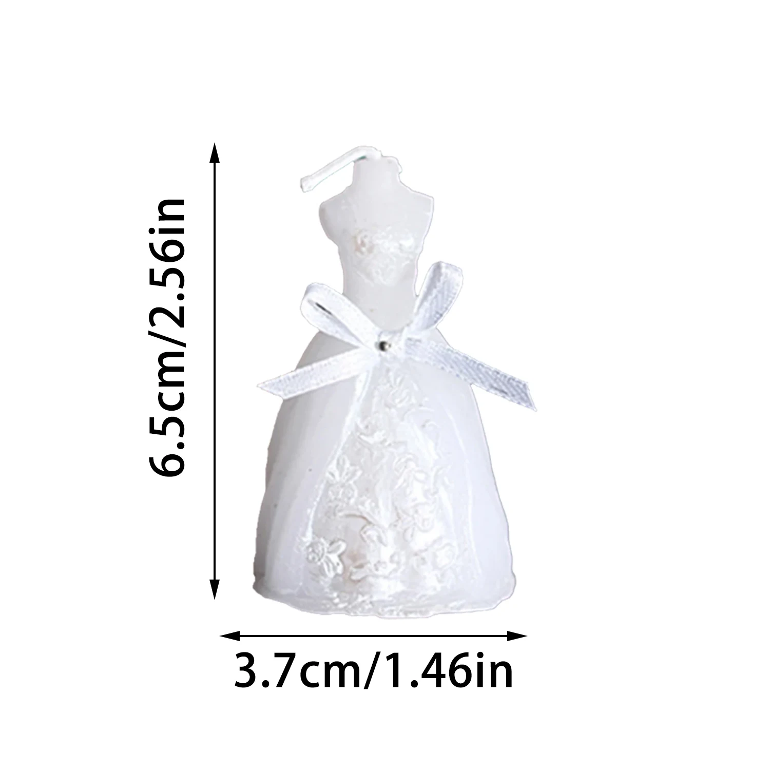 3D Wedding Dress Candle Bridal Bride Gown Dress Candle Festive Party Supplies Wedding Dress Shaped Candle