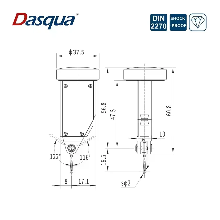 Plunger Shock-proof Gearing Dial Test Indicator Tool Easy To Read