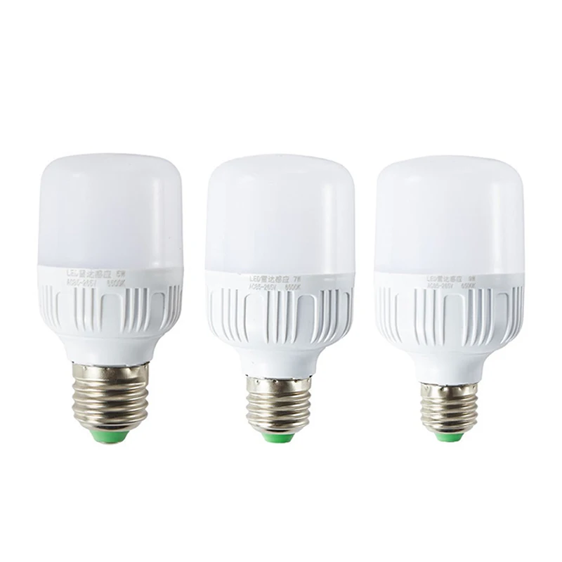 1PC Żarówka LED z czujnikiem radarowym Światło aktywowane ruchem 220V Zewnętrzne światło LED 5W 7W 9W Światło z czujnikiem radarowym Światło z czujnikiem korytarza