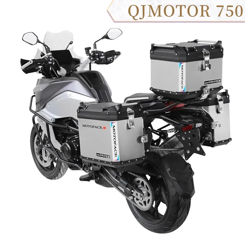 Motoface Motorcycle Trunk Side Case Top Luggage Box Storage Motorcycle Rear Trunk Tailbox Luggage Case for QJMOTOR 750