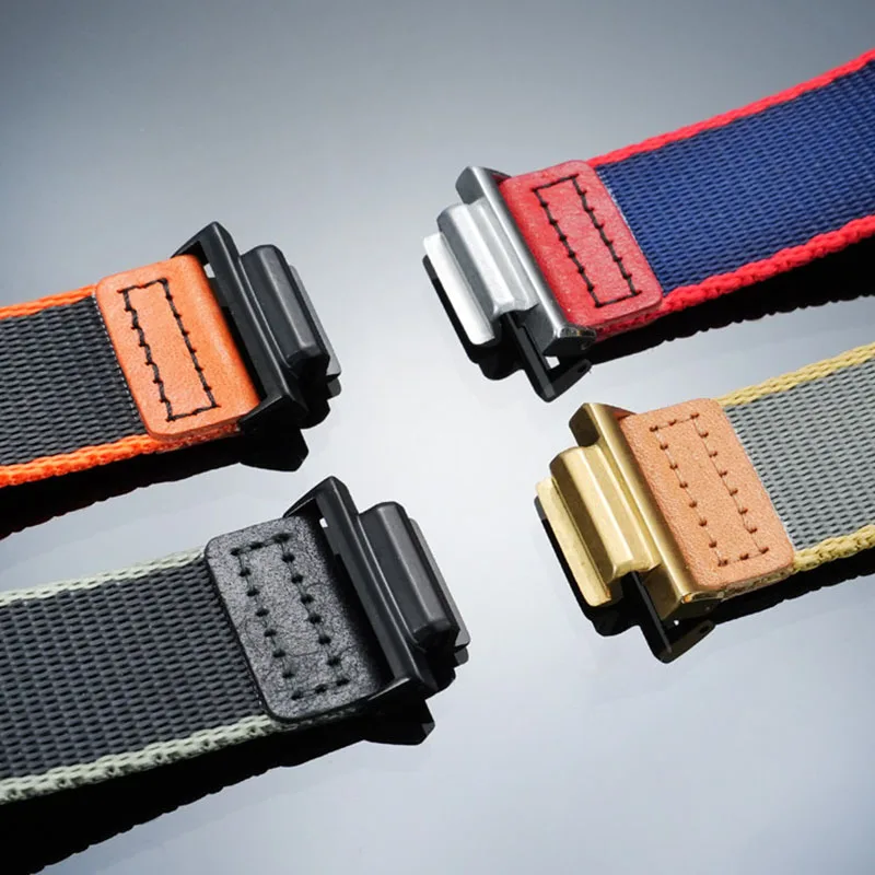 DIY waterproof canvas watchband for Casio small square DW5600/5610 GW5000 GW-B5600 woven nylon canvas watch strap