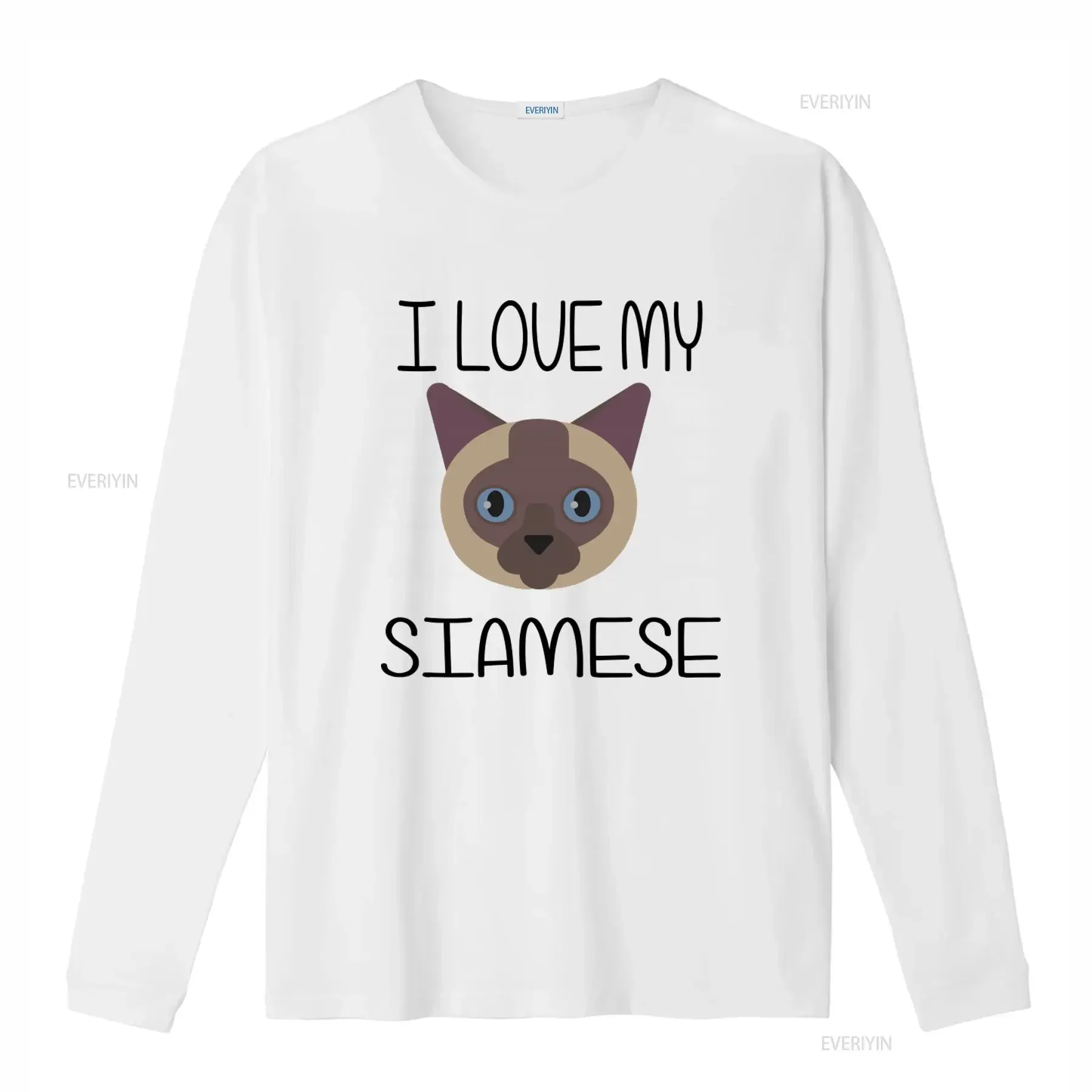 I Love My Siamese Cat Lover Kids T Shirt All Sizes Available in Grey White vintage Washed Slightly Stretched Stylish homme