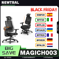 NEWTRAL MAGICH003 Ergonomic Chair, 3 Positions to Lock, Auto-Following Backrest,Adaptive Lower Back Support, 3D Armrest Recliner