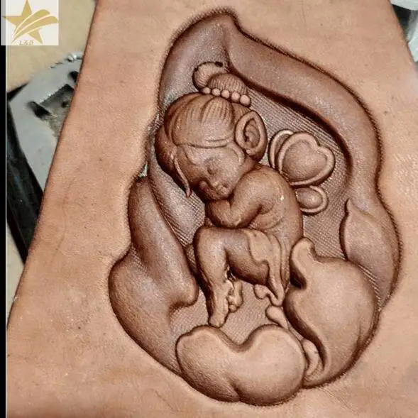 

Инструмент для тиснения по коже, металлический штамп с 3D-дизайном «Цветочная фея», штампы для кожевенного ремесла, гидравлический пресс для тиснения