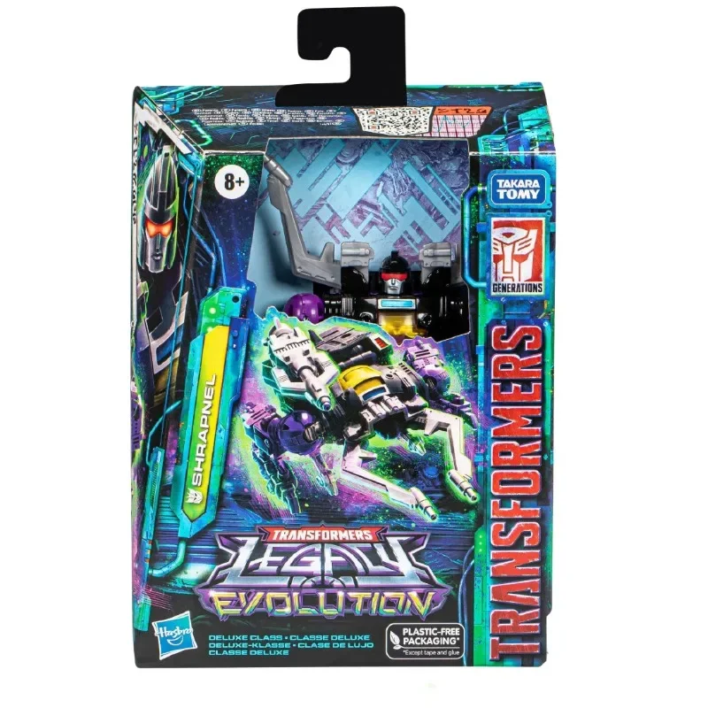 In magazzino tapara Tomy Transformers serie G Evolution D Class Shrapnel Figure Model Anime Action Deformation Robot Car Kid Gift