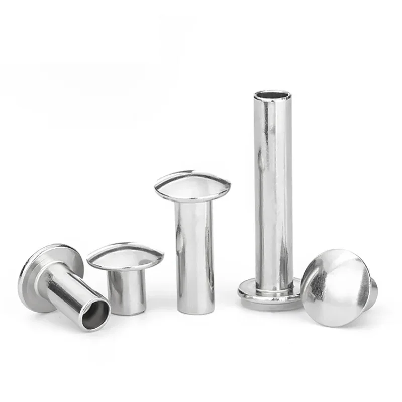 Round Head Rivet M1.5 M1.7 M2 M2.5 M3 M3.5 M4 M4.5 M5 M6 M8 304 Stainless Steel Round Head Semi Hollow Rivet Truss Head Rivet