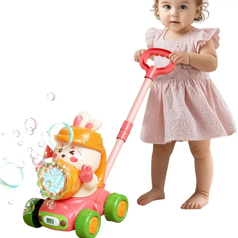 

Bubble Machine For Parties Rabbit Bubble Maker Outdoor Toys Rotating Blower Toddler Walker With LED Lights Preschool Learning