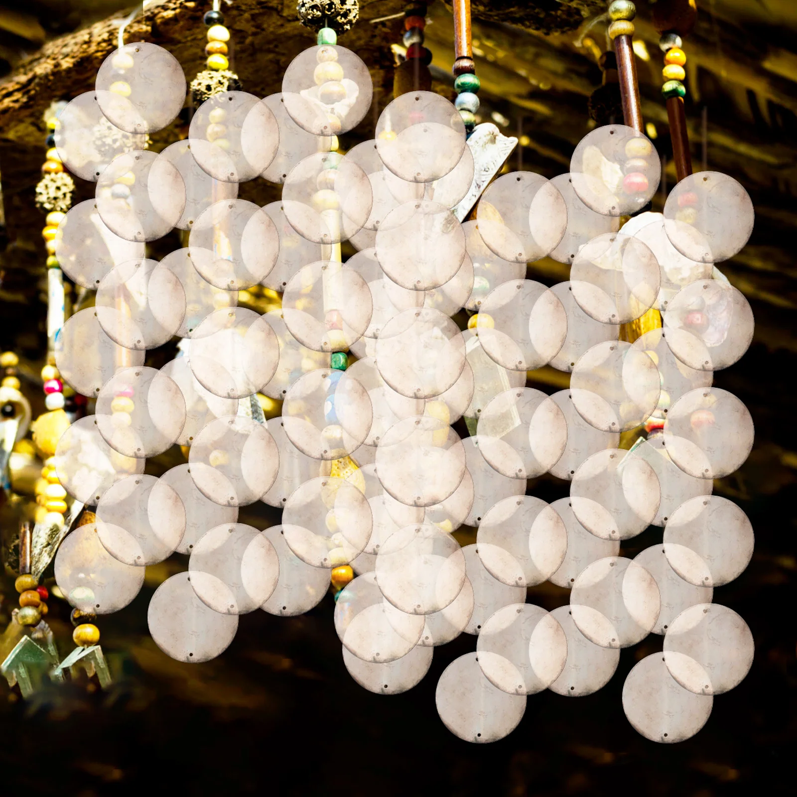 

50pcs Natural Shell Charms Round Flat Shells For Jewelry Making Diy Crafts Pendant Decor Sea Shell Discs Hanging Ornaments