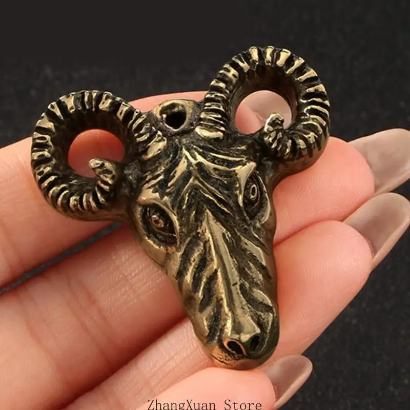 Sheep Goat Head Hanging Pendant Antique Brasses Metal Accent for DIY Craft Jewelry Making Necklace Bracelet Charm Fengshuis