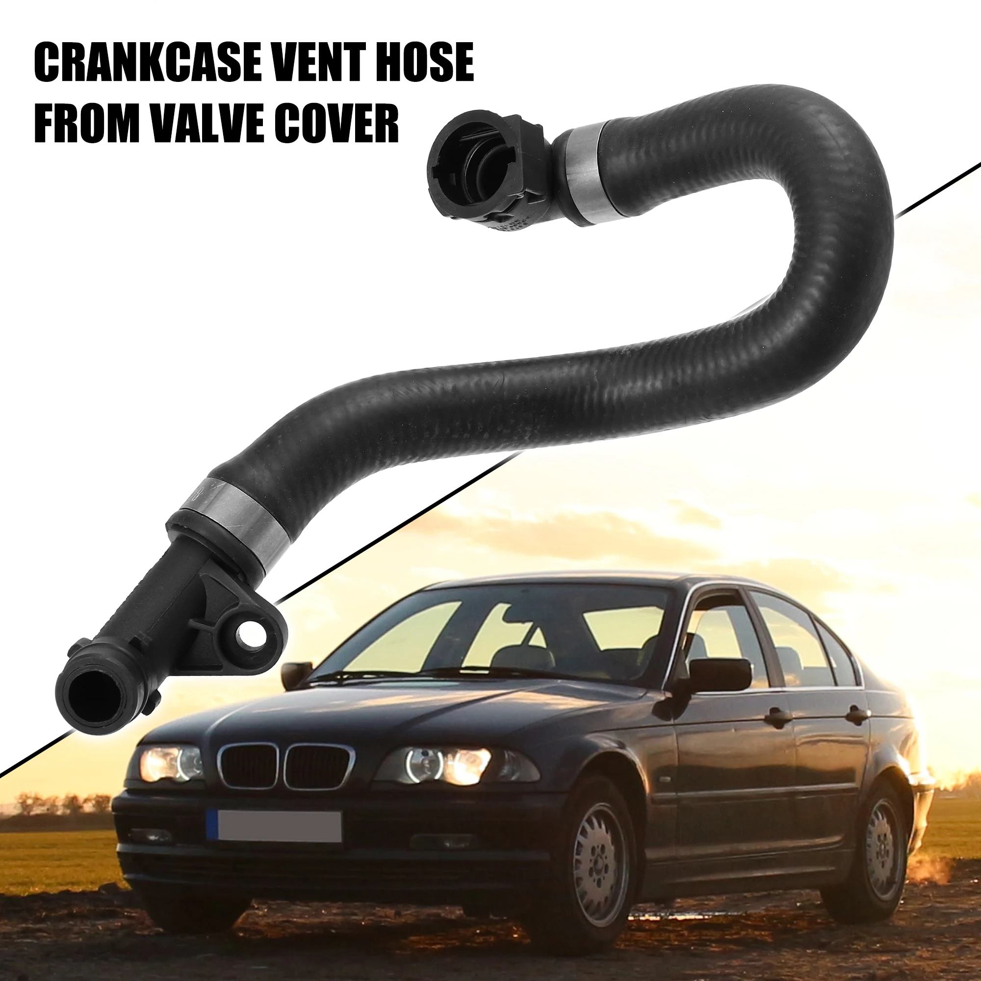 UXCELL 17117524710 Car Crankcase Vent Hose from Valve Cover for BMW 328i 2007-2013 for BMW 128i 2008-2013 for BMW Z4 09-2011