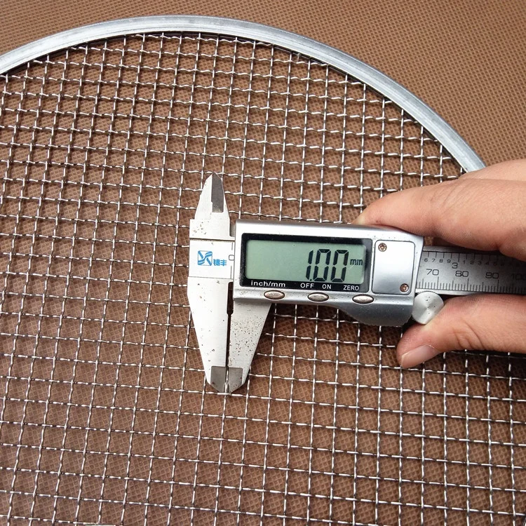 Rejilla para Pizza de Acero Inoxidable Estilo Coreano, Redonda, para Barbacoa, para Acampar al Aire Libre, Picnic y BBQ