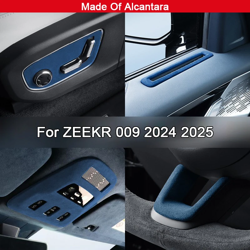 

Для ZEEKR 009 2024 2025 алькантара, крышка звукового сигнала на стойке А, беспроводная зарядная панель, подъемная панель окна, рамка для выпуска воздуха, автомобильные аксессуары