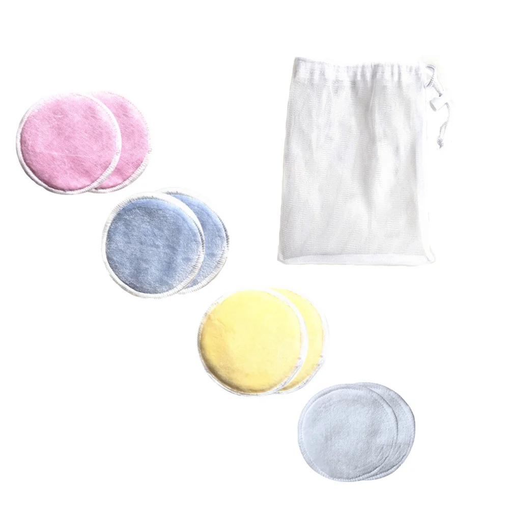 8Pcs Washable Makeup Remover Pads Ecofriendly Reusable Facial Cotton 8cm Soft Face Cleansing Pads Remove Cosmetics Sunscreen and