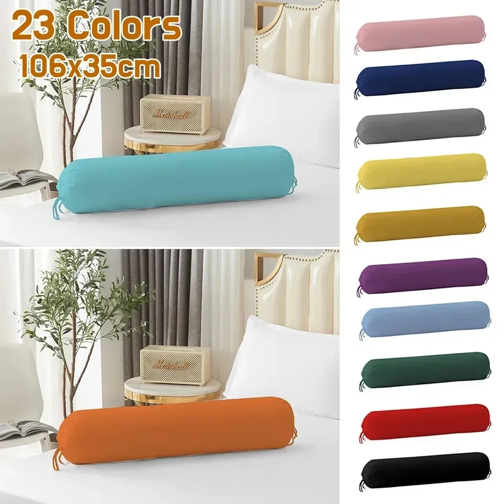 New Cylindrical Pillow Case Long Pillow Cover Summer Thin Comfortable Pillow Case Neck Bolster Headrest Cushion Cover Home Decor