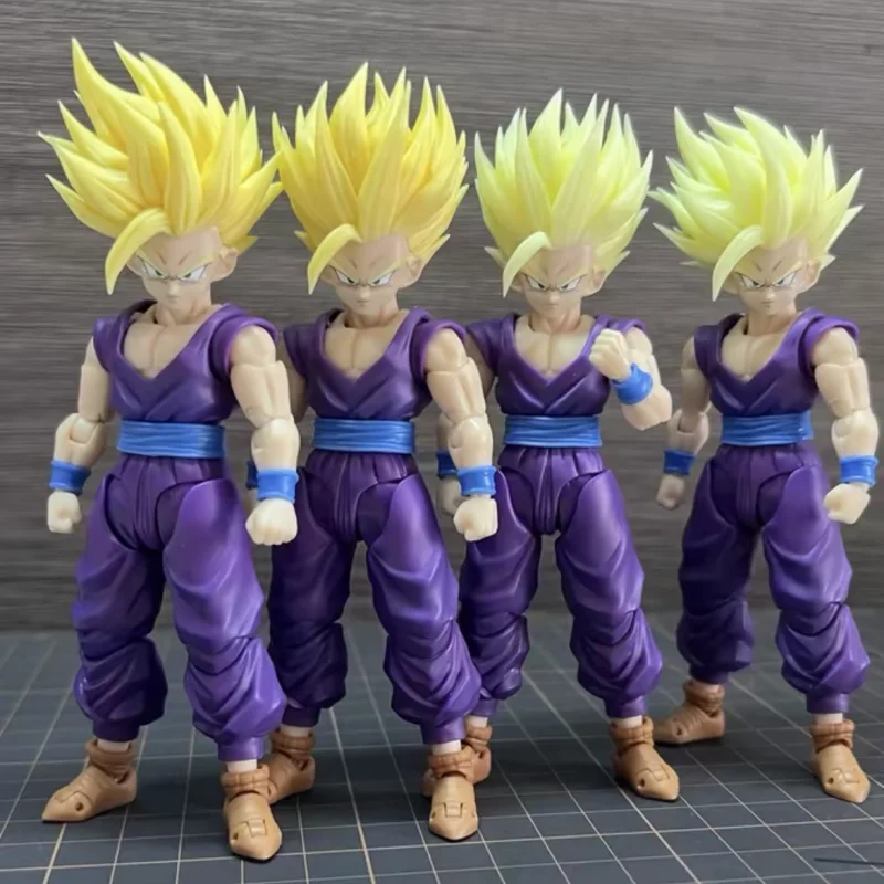 Hot Dragon Ball Shf 3.0 Super Saiyan Son Gohan Demoniacal Fit Sdcc Father And Son Accessories Resin Heads Anime Figure Model