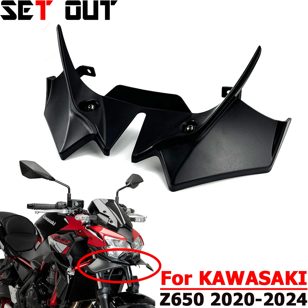

For KAWASAKI Z650 2021 2022 2023 2024 z650 21-24 Motorcycle Sport Downforce Naked Forntal Spoilers Aerodynamic Wing Deflector