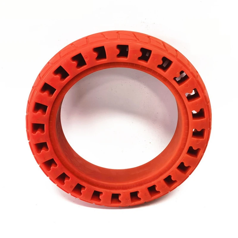 Electric Scooter Solid Tyre Honeycomb Absorber Hollow Tire Durable Shock Tyre for Xiaomi M365 Pro Red