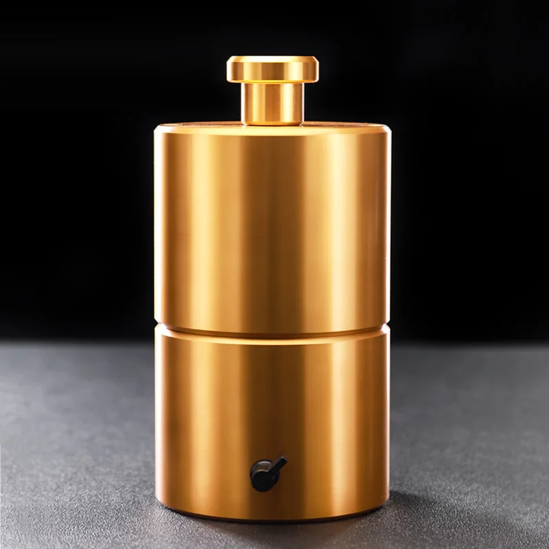 Golden Aluminum Ice Ball Press Machine 50-80mm Round Clear Ice Sphere Maker Commercial Bar Whiskey Ice Mold