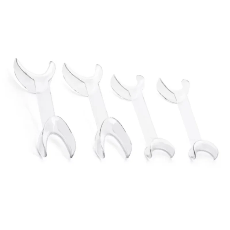 JUMTOP 4Pcs Dental T-Shape Retractor Mouth Opener Double Head Orthodontic Teeth Mouth Opener Dentistry Tools