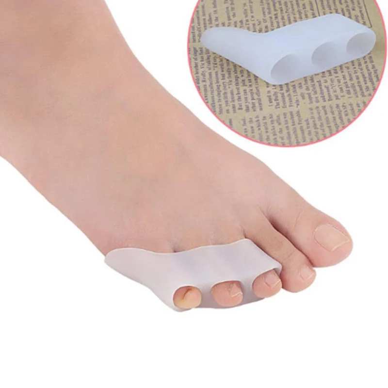 1Pair Gel Little Pinky Toe Brace Valgus Corrector Separators Spacer Straightener Foot Care Tool