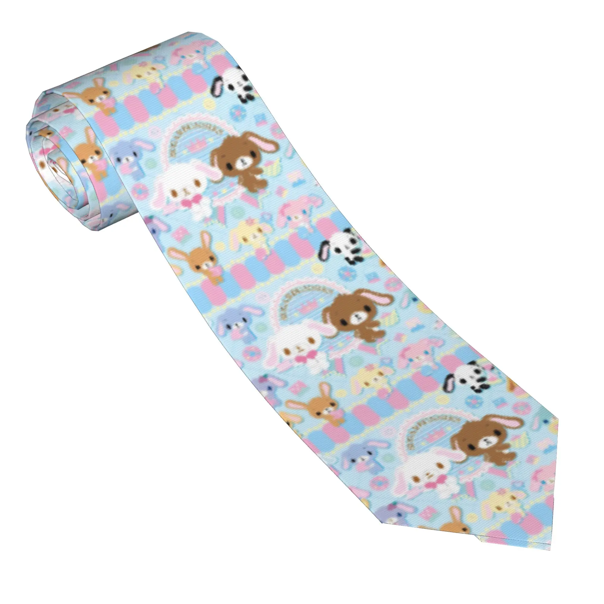 Necktie S-Sugarbunnys Anime Men Women Casual 8 cm Narrow Neck Ties Cute Cartoon for Men Daily Wear Gravatas Wedding Business