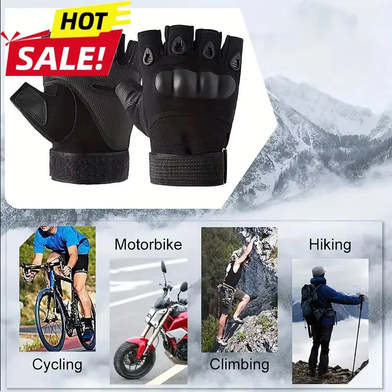 Outdoor Tactical Wear-resistant Gloves Sport Half Finger Military Men Women Combat Shooting Hunting Fitness Fingerless Gloves