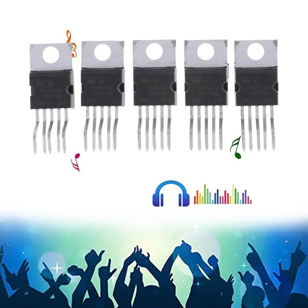 

Hot 5PCS TDA2030A Linear Amplifiers TDA2030 Electronic Component IC 18W Hi-Fi AUDIO AMPLIFIER 35W DRIVER TO-220-5P Dropshipping
