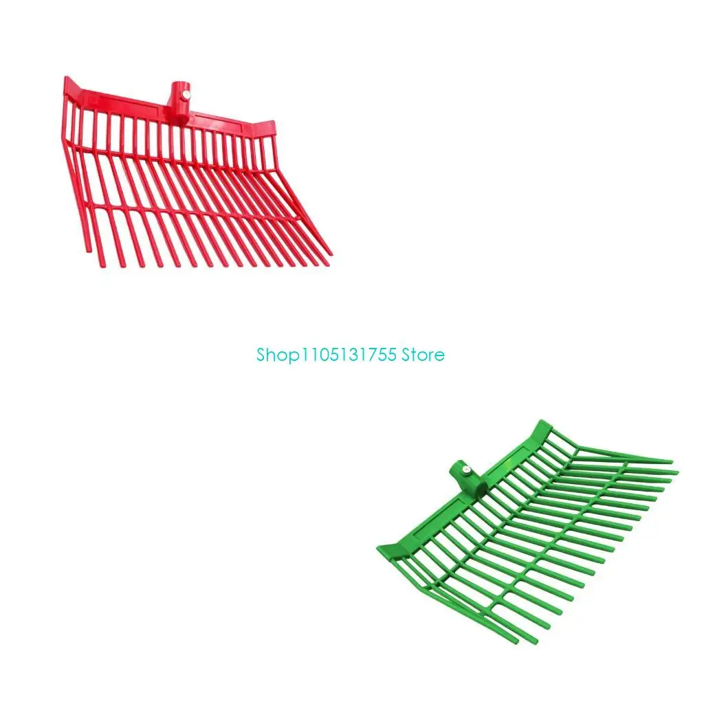 K0EF 18 Angled Tines Hays Fork Strong Construction Plastic Horse Manures Rake