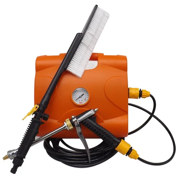 

220V High-voltage Household Self-service Portable Car Wash Electric Pump Integrated Machine Brush Car Water Gun Set