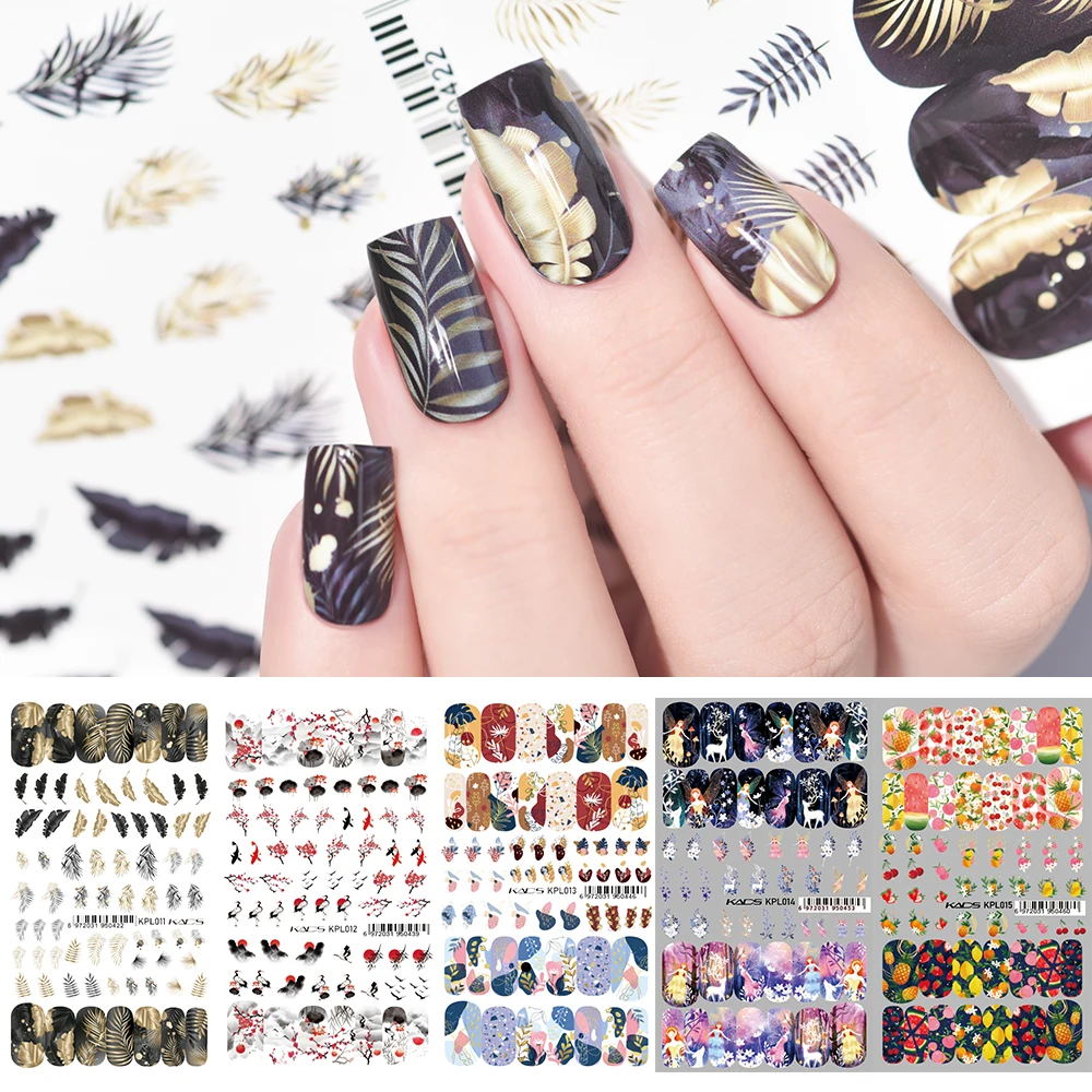 1 foglio Nail Art Stickers decorazione smalto per unghie stampa sulle punte delle unghie decalcomanie natalizie Sliders Wrap Manicure forniture fai da te