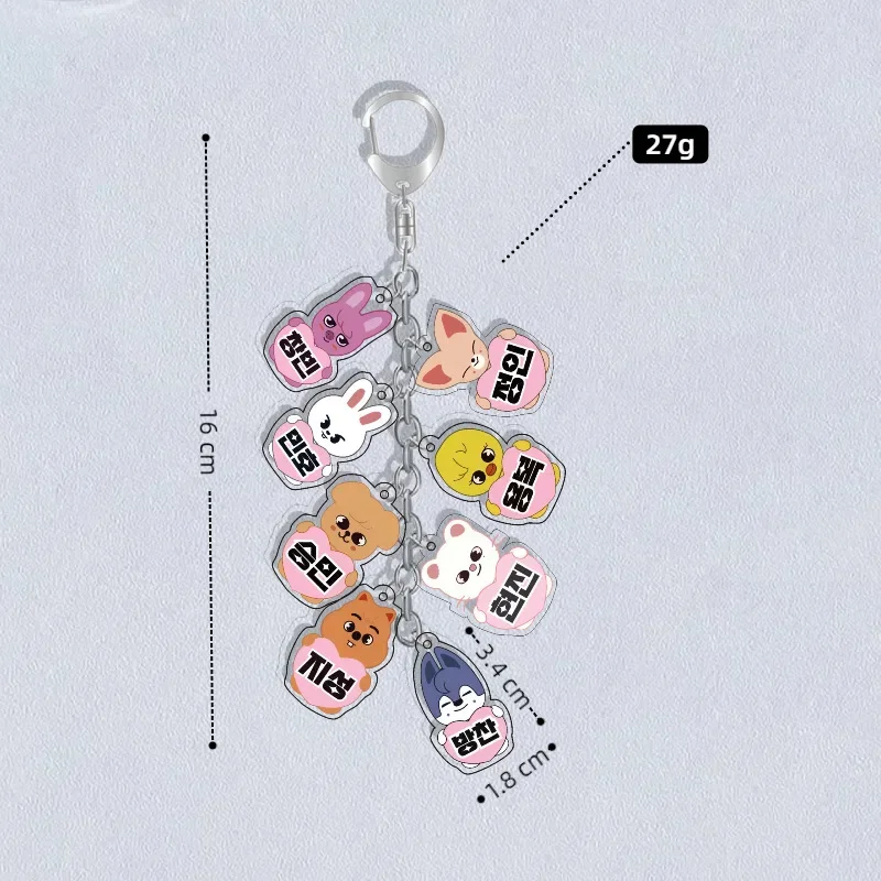 

Stray Kids SKZOO From South Korea, Li Longfu, Fang Can, Li Minhao, Han Zhicheng, Jin Shengwen, Keychain Hangstring Fan Gifts